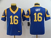 Youth Nike Rams 16 Jared Goff Royal Vapor Untouchable Limited Jersey